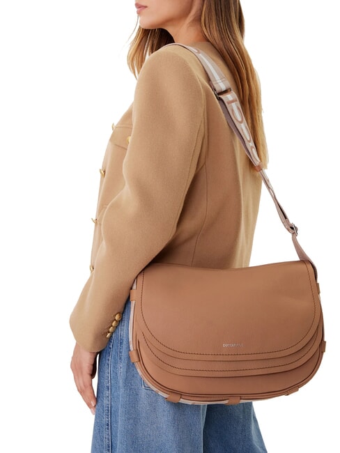 RAQUEL L Bolso de hombro, de piel negro / rojo - Bolsos Mujer