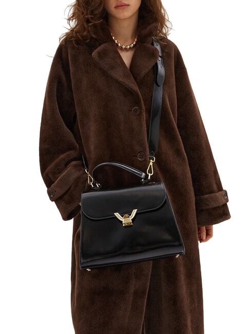 DEW SHINY CALF Bolso de mano con correa para el hombro. negro - Bolsos Mujer