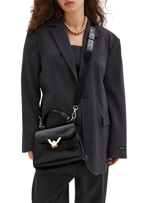 DEW SHINY CALF Bolso de mano con correa para el hombro. negro - Bolsos Mujer