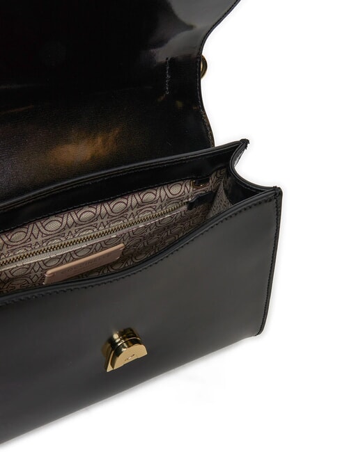 DEW SHINY CALF Bolso de mano con correa para el hombro. negro - Bolsos Mujer