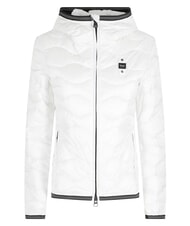 BLAUER CAMELIA Chaqueta corta acolchada de plumas con capucha. Blanco como la nieve - Chaquetas de plumas de mujer - 5