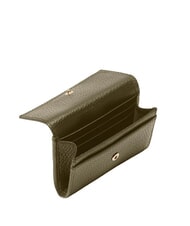 COCCINELLE METALLIC SOFT Tarjetero de cuero martillado verde laurel - Carteras Mujer - 2