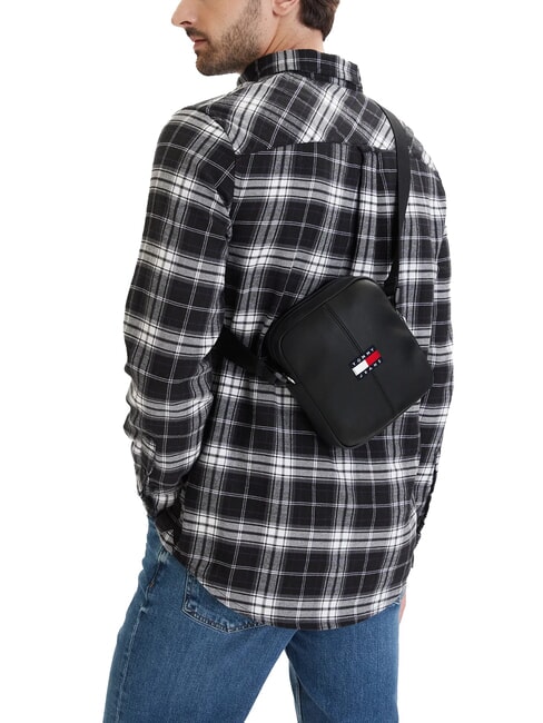 TJ ESS DAILY PU Bolso de hombro negro - Bandoleras Hombre