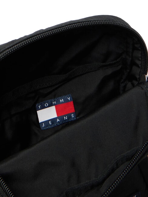 TJ ESS DAILY Bolsa de nailon reciclado negro - Bandoleras Hombre