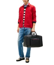 TOMMY HILFIGER TH FOUNDATION Bolsa de lona con correa para el hombro negro - Bolsas de viaje - 4