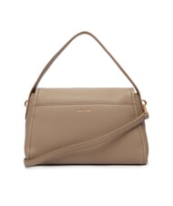 CALVIN KLEIN HARDWARE EMBLEM PEBB Bolso de mano con correa para el hombro. gris topo del desierto - Bolsos Mujer - 4