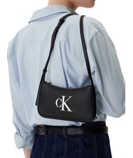 CALVIN KLEIN BOLD MONOGRAM Minibolso de hombro blanco y negro - Bolsos Mujer - 5