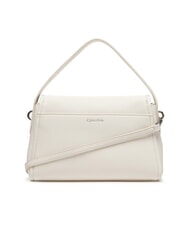 CALVIN KLEIN HARDWARE EMBLEM PEBB Bolso de mano con correa para el hombro. aliso blanco - Bolsos Mujer - 3