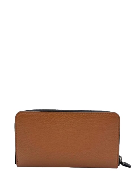 GMONEY17 Cartera grande de cuero con cremallera gamuza - Carteras Mujer