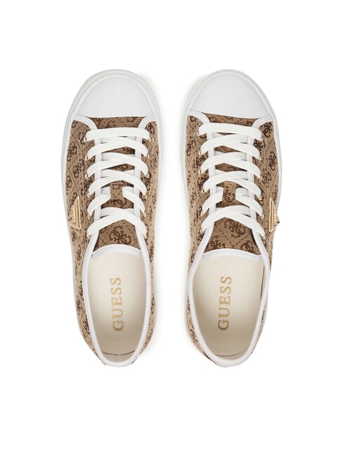 JOEZI4 Zapatillas Beige / Marr&oacute;n - Zapatos Mujer