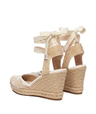 GUESS CHEYIN Sandalias tipo alpargata con tac&oacute;n de 10 cm blanco natural - Zapatos Mujer - 3