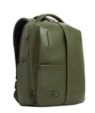 PIQUADRO RUSSEL Mochila de cuero para port&aacute;til de 15,6" VERDE - Mochilas para port&aacute;til - 2