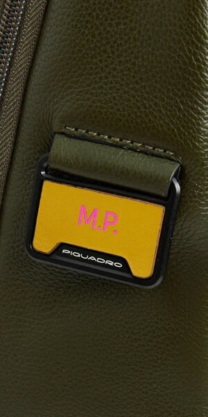 RUSSEL Mochila de cuero para port&aacute;til de 15,6" VERDE - Mochilas para port&aacute;til