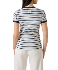 GUESS STRIPED MINI 4G LOGO Camiseta a rayas blanco crema y sombreado - camiseta - 2