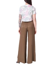 GUESS SCRIPT CROP Camiseta de algod&oacute;n estampado de jungla de chocolate s - camiseta - 2