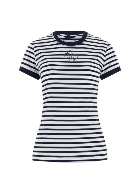 STRIPED MINI 4G LOGO Camiseta a rayas azul ennegrecido y w - camiseta