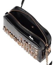 LOVE MOSCHINO ENAMELED Bolso de hombro, brillante negro - Bolsos Mujer - 3