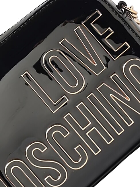 ENAMELED Bolso de hombro, brillante negro - Bolsos Mujer