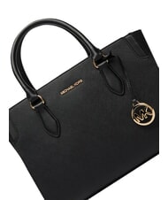 MICHAEL KORS BECCA Bolso de mano con correa para el hombro, de piel. negro - Bolsos Mujer - 5