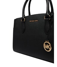 MICHAEL KORS BECCA Bolso de mano con correa para el hombro, de piel. negro - Bolsos Mujer - 7