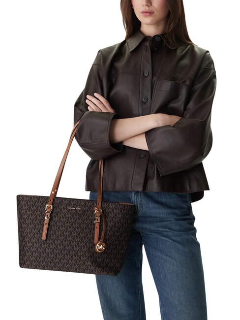 QUINN Bolso tote de piel para el hombro brn/bellota - Bolsos Mujer