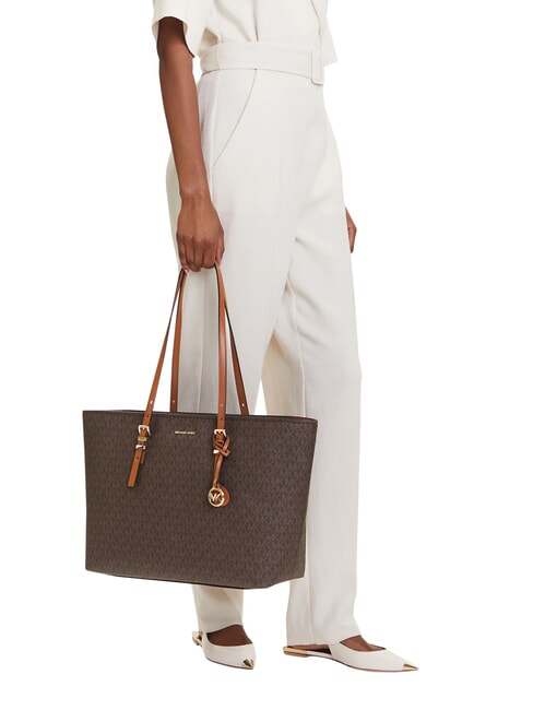 QUINN Bolso de hombro de piel para compras brn/bellota - Bolsos Mujer