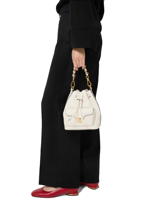 BEAT GENERATION Mini cubo de cuero perla - Bolsos Mujer