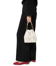 COCCINELLE BEAT GENERATION Mini cubo de cuero perla - Bolsos Mujer - 4