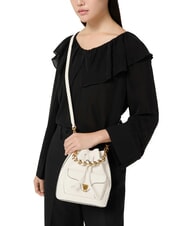 COCCINELLE BEAT GENERATION Mini cubo de cuero perla - Bolsos Mujer - 5