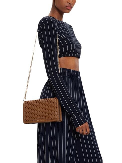 JET SET Minibolso de piel marr&oacute;n - Bolsos Mujer