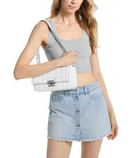 MICHAEL KORS TRIBECA Bolso de hombro de piel blanco - Bolsos Mujer - 3