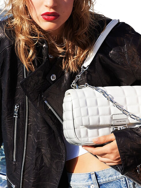 TRIBECA Bolso de hombro de piel blanco - Bolsos Mujer