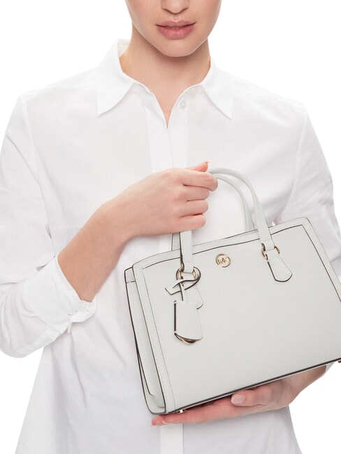 CHANTAL Bolso de mano con correa para el hombro, de piel. blanco - Bolsos Mujer