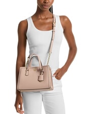 MICHAEL KORS CHANTAL Bolso de mano con correa para el hombro, de piel. rosa suave - Bolsos Mujer - 2