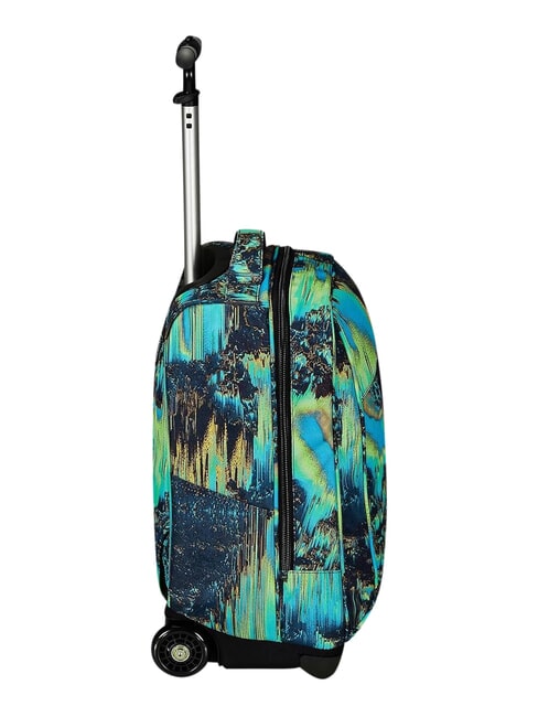 FANTASY GRS Mochila con carrito de 2 ruedas, fija azul digital - Mochilas con ruedas