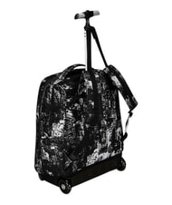 INVICTA FANTASY GRS Mochila con carrito de 2 ruedas, fija ciudad negra - Mochilas con ruedas - 3