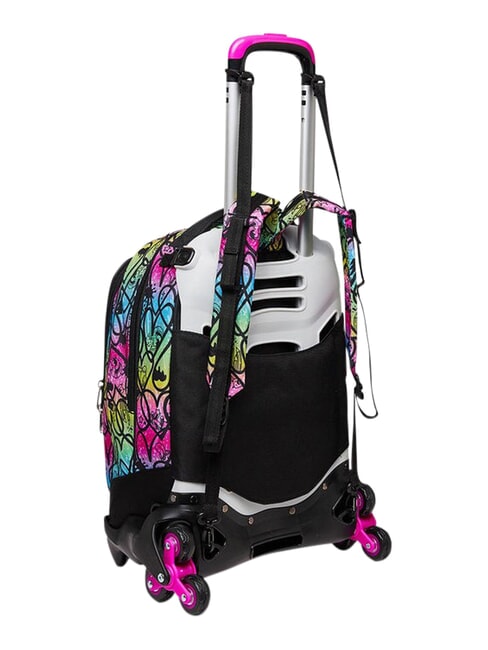 COLOUR EXPRESSION Mochila con carrito de 3 ruedas, desmontable RODAMINA ROJA - Mochilas con ruedas