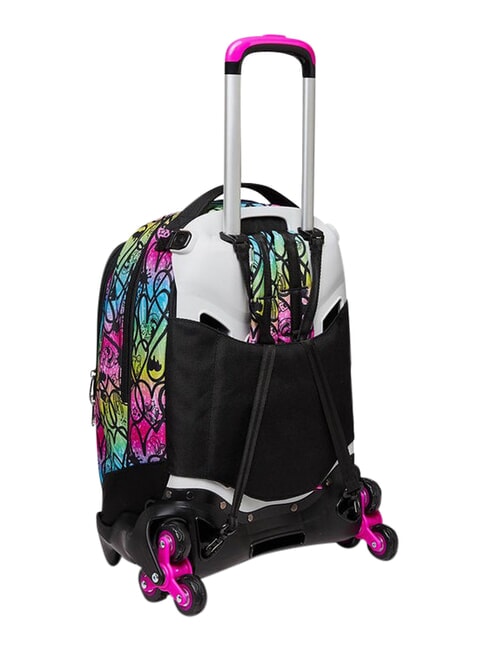 COLOUR EXPRESSION Mochila con carrito de 3 ruedas, desmontable RODAMINA ROJA - Mochilas con ruedas