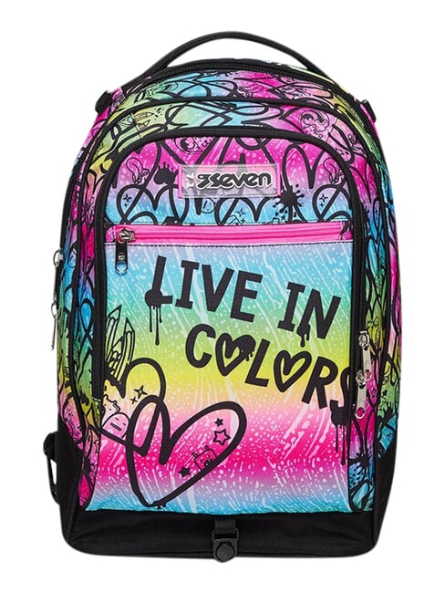 COLOUR EXPRESSION Mochila con carrito de 3 ruedas, desmontable RODAMINA ROJA - Mochilas con ruedas