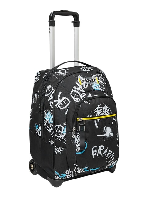 GRAFFITI BOY Mochila con carrito de 2 ruedas, fija negro - Mochilas con ruedas