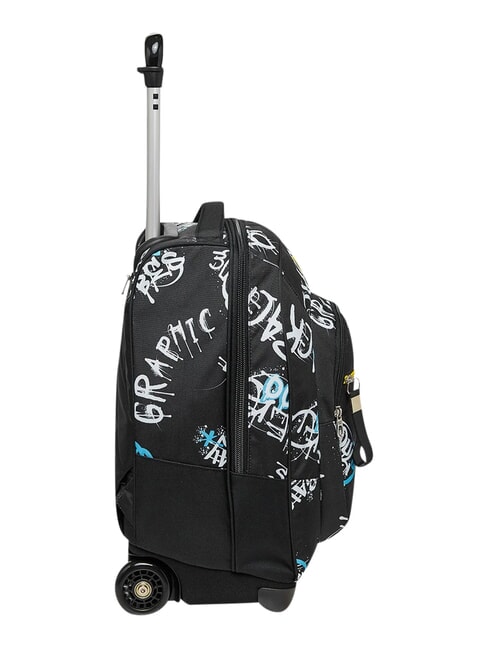 GRAFFITI BOY Mochila con carrito de 2 ruedas, fija negro - Mochilas con ruedas