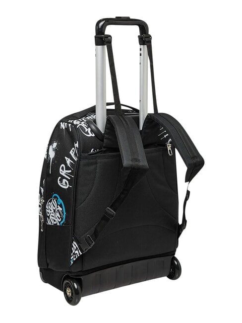 GRAFFITI BOY Mochila con carrito de 2 ruedas, fija negro - Mochilas con ruedas