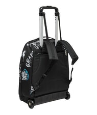 SEVEN GRAFFITI BOY Mochila con carrito de 2 ruedas, fija negro - Mochilas con ruedas - 7