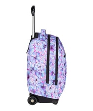 INVICTA FANTASY GRS Mochila con carrito de 2 ruedas, fija flores claras - Mochilas con ruedas - 2