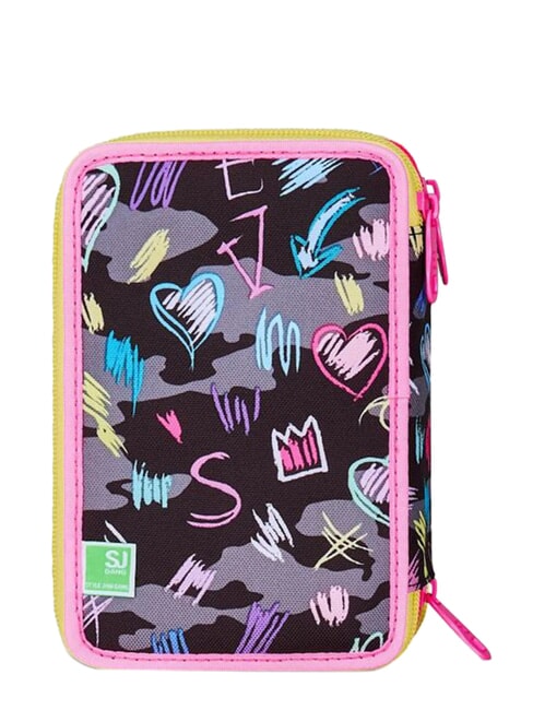 GAME-LED GIRL Estuche para l&aacute;pices con 3 cremalleras mu&ntilde;eca rosa - Estuches y Accesorios