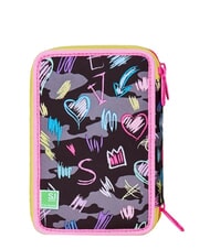 SJGANG GAME-LED GIRL Estuche para l&aacute;pices con 3 cremalleras mu&ntilde;eca rosa - Estuches y Accesorios - 6