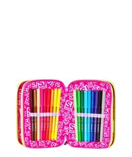 SJGANG GAME-LED GIRL Estuche para l&aacute;pices con 3 cremalleras mu&ntilde;eca rosa - Estuches y Accesorios - 3