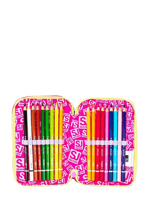 GAME-LED GIRL Estuche para l&aacute;pices con 3 cremalleras mu&ntilde;eca rosa - Estuches y Accesorios