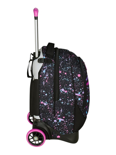 NEW TECH GIRL Mochila con carrito de 2 ruedas desmontable negro - Mochilas con ruedas