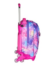 SJGANG TINYPATCH GIRL Mochila con carrito de 3 ruedas, desmontable BOSQUE DE RAYAS NEGRAS - Mochilas con ruedas - 2